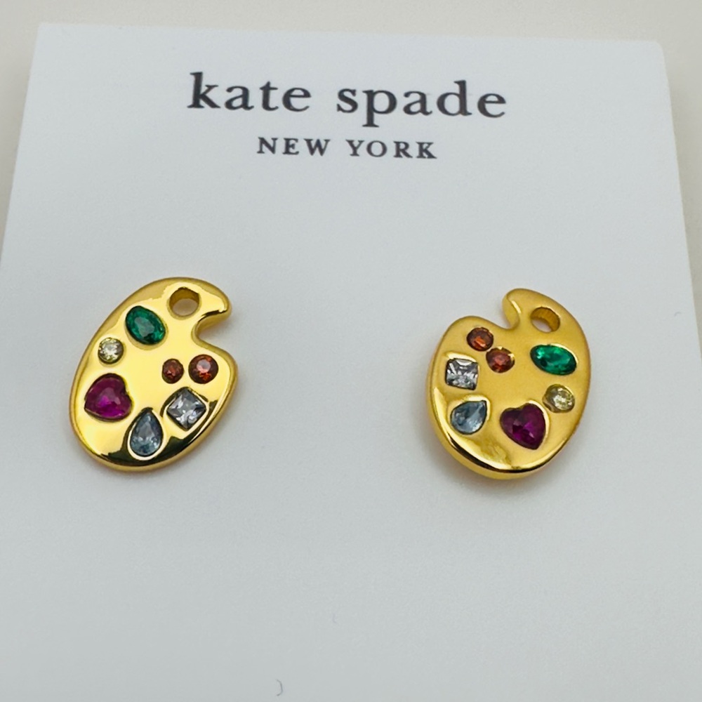 Kate Spade Gold Palette Stud Earrings